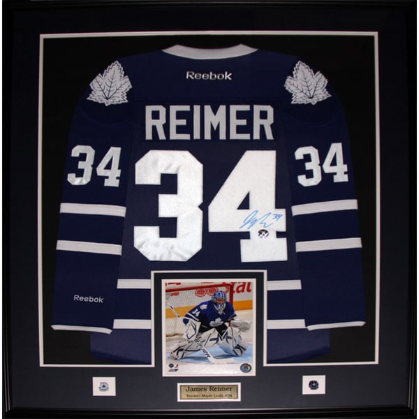 James Reimer Toronto Maple Leafs Signed Jersey Frame