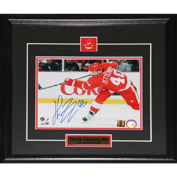 Henrik Zetterberg Detroit Red Wings Signed 8x10-inch Frame