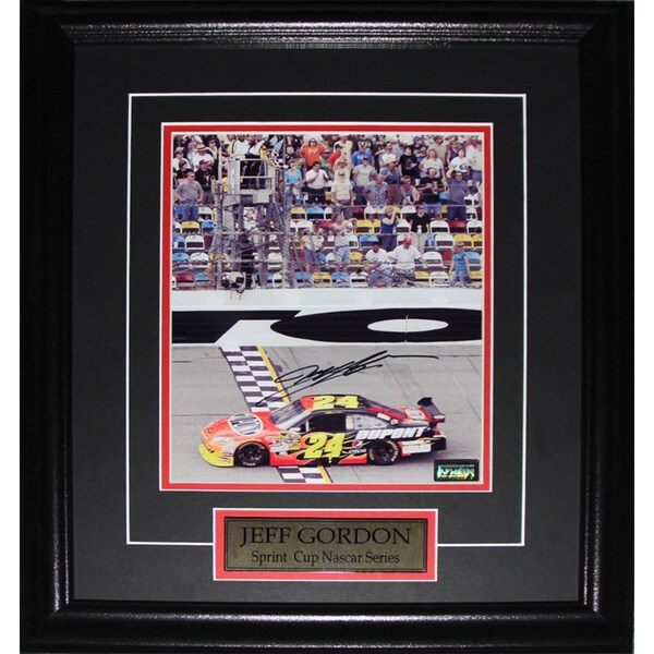 Jeff Gordon Nascar Signed 8x10-inch Frame