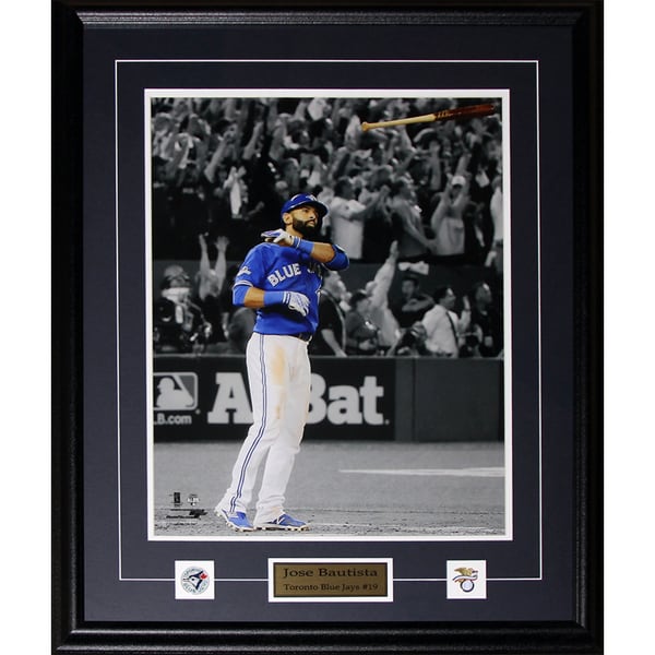 Jose Bautista Toronto Blue Jays Bat Flip Home Run 2015 Al Finals 16x20-inch Frame