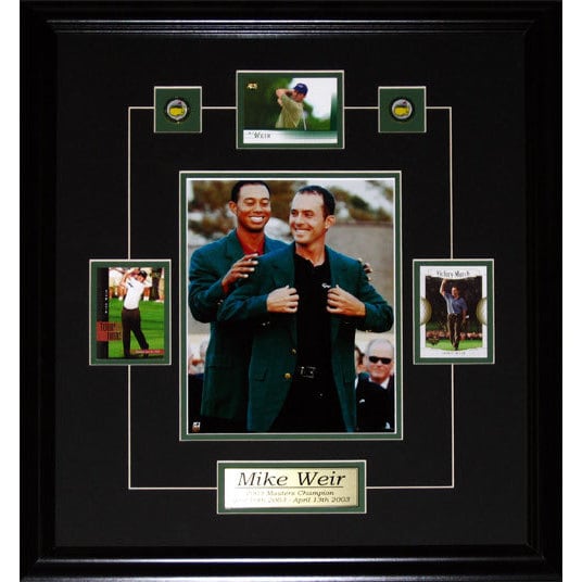 Mike Weir Tiger Woods Green Jacket 8x10-inch and Cards Frame