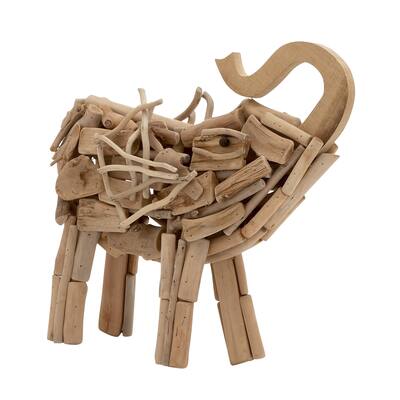 Natural Driftwood Elephant Figurine