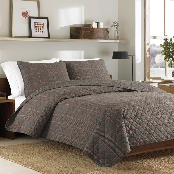 Eddie Bauer Inglewood Tan Cotton 3-piece Quilt Set