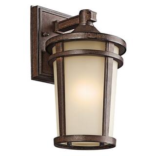 Kichler Lighting Atwood Collection 1-light Brown Stone Outdoor Wall Lantern