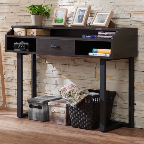 Furniture of America Tylene Modern Espresso 47-inch 3-shelf Console Table