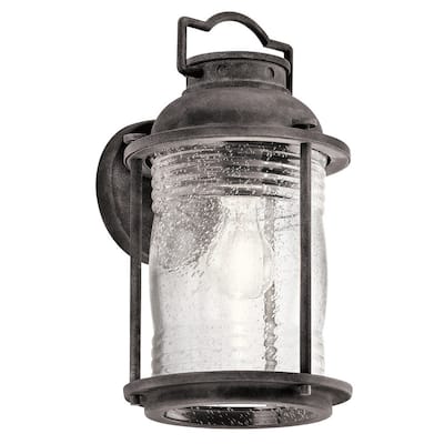 Kichler Lighting Ashland Bay Collection 1-light Weathered Zinc Outdoor Wall Lantern