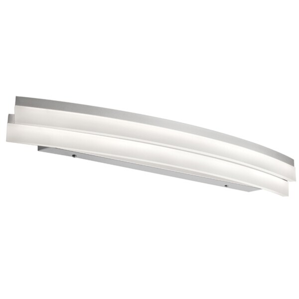 Shop Dainolite Silver Polished Chrome 27watt LED Curved Vanity Fixture
