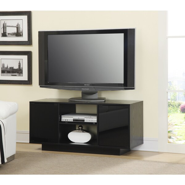 Convenience Concepts Designs2Go Monte Carlo Black Wood/Glass TV Stand