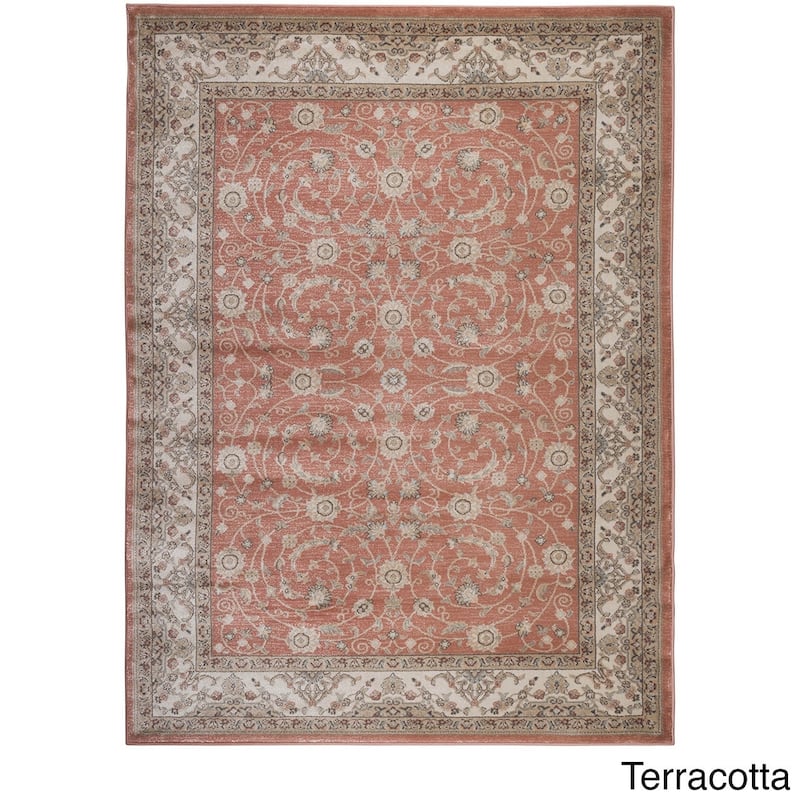 Admire Home Living Gallina Traditional Botanical Area Rug