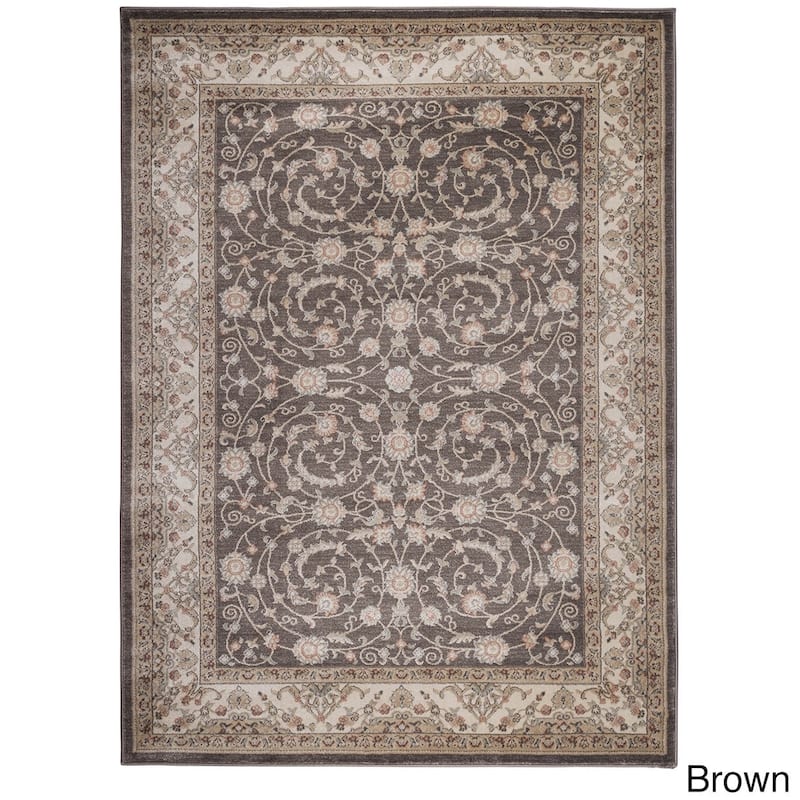 Admire Home Living Gallina Traditional Botanical Area Rug
