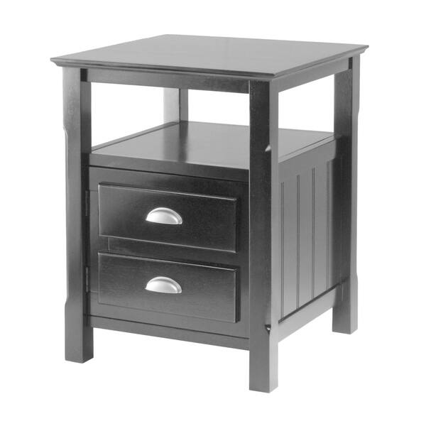 Shop Winsome Timber Open Shelf Night Stand With Drawer Overstock 12008220