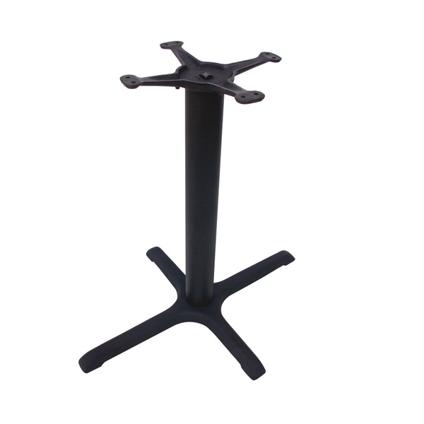 JI Bases Cast Iron 22-inch x 30-inch 4-prong Restaurant Table Base with 3-inch Column and 13-inch Top Plate