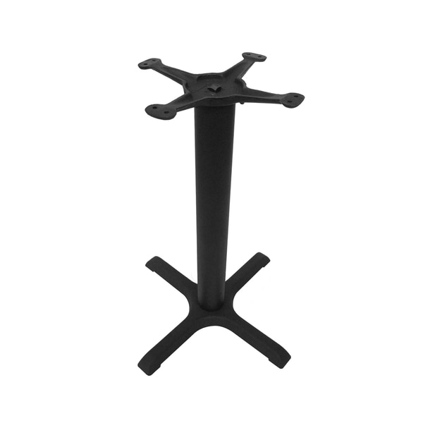 JI Bases Cast Iron 22-inch 4-Prong Restaurant Table Base with 3-inch Column and 13-inch Top Plate. Opens flyout.