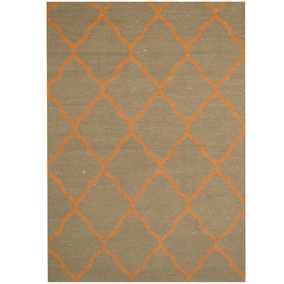 HERAT ORIENTAL 5' x 7' Handmade One-of-a-Kind Trellis Wool Rug - 5' x 7'