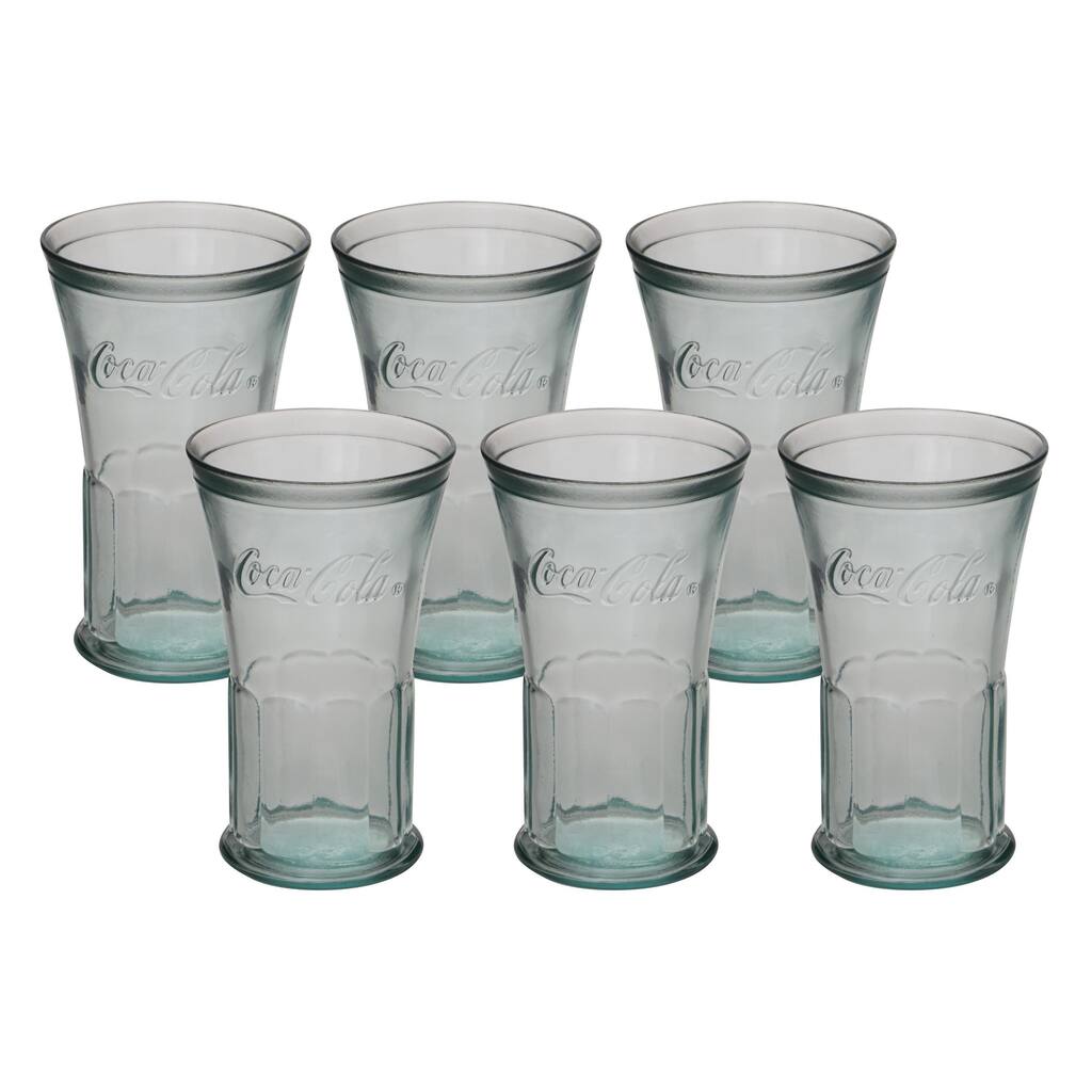 3-inch x 6-inch Coca Cola Glasses (Set of 6)