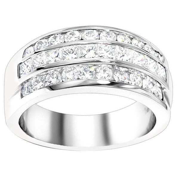 Luxurman Platinum 1 7/8ct TDW Diamond Ring