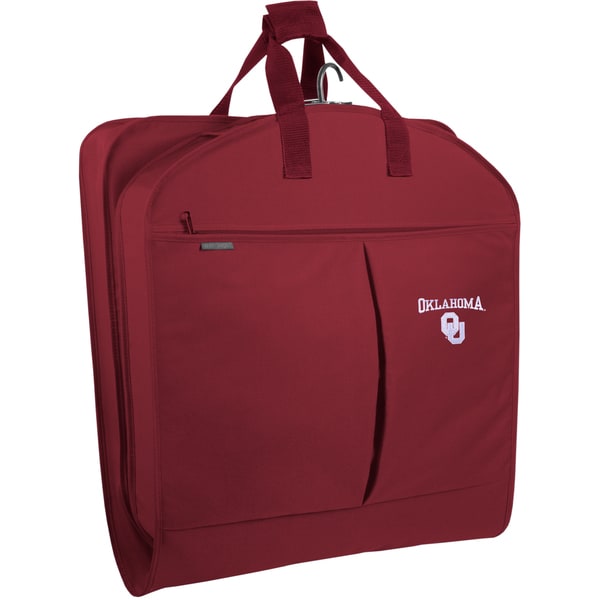WallyBags Oklahoma Sooners 40inch Garment Bag With Pockets Free