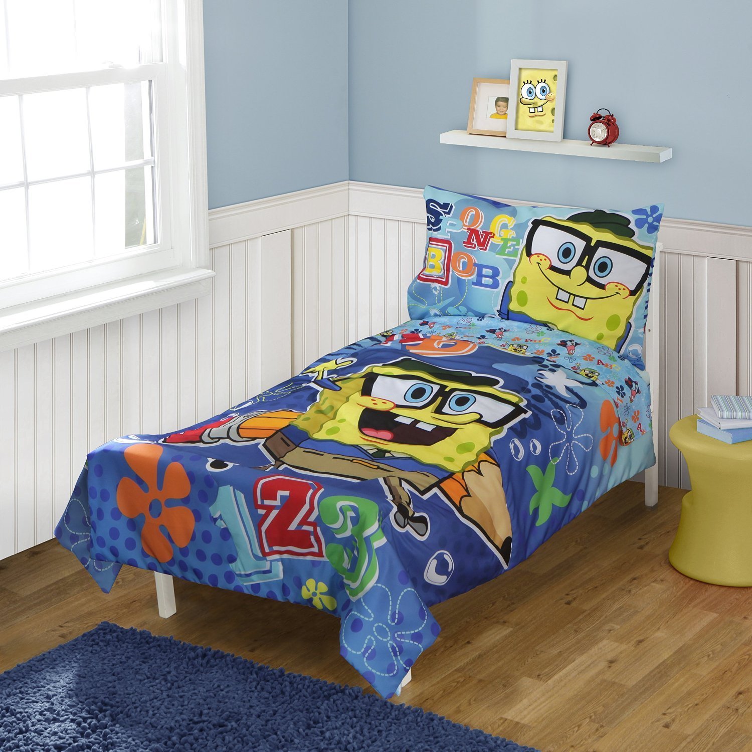 Shop Spongebob Squarepants 4 Piece Toddler Bedding Set Overstock