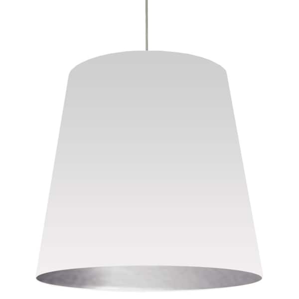 Dainolite White On Silver Extra Large Drum Pendant Dainolite White On Silver Extra Large Drum Pendant
