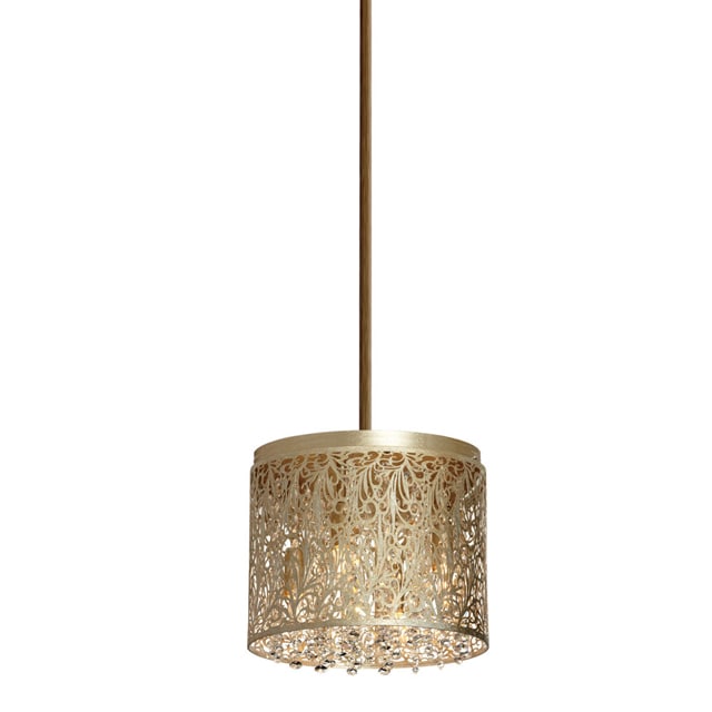 Dainolite Floral Pattern Crystal Palladium Gold 4-light Chandelier (Palladium Gold) - Chandeliers For Bedrooms by Overstock.com