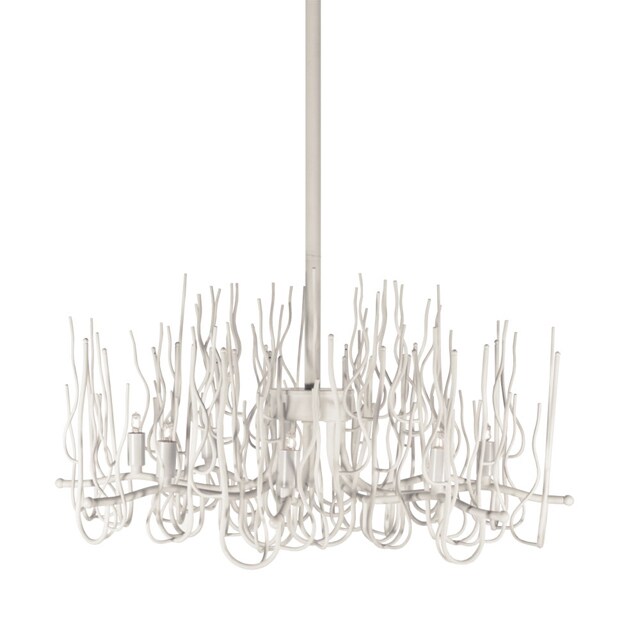 Dainolite White Steel 8-light Twig Chandelier (White) - Chandeliers For Bedrooms by Overstock.com
