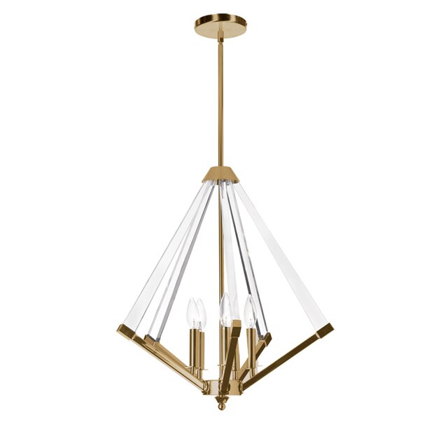 Dainolite Vintage Bronze Steel 5-light Chandelier with Acrylic Arms (Vintage Bronze) - Chandeliers For Bedrooms by Overstock.com