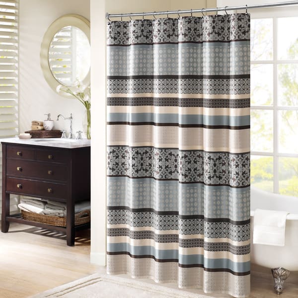 Shop Madison Park Harvard Jacquard Shower Curtain 2 Color Option