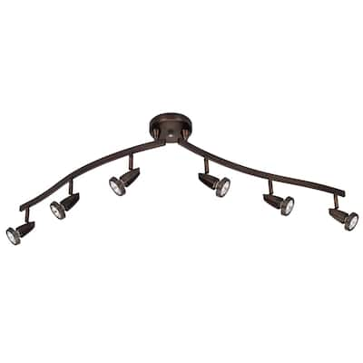 Mirage 6-light Bronze LED Spotlight Semi-flush Mount