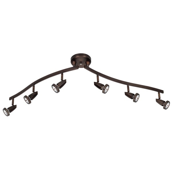 Mirage 6-light Bronze LED Spotlight Semi-flush Mount. Opens flyout.