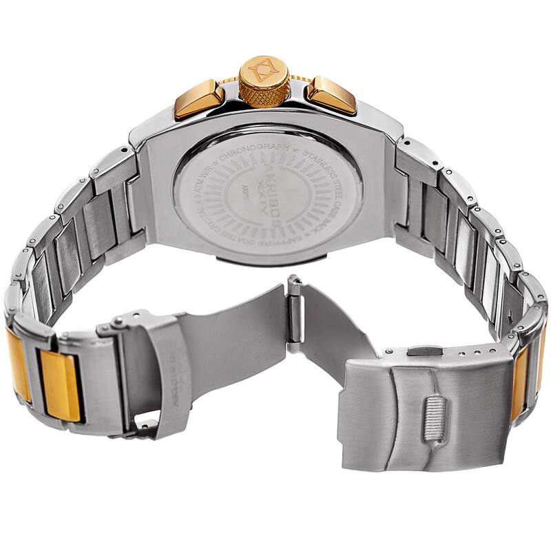 Akribos XXIV Men's Quartz Chronograph Two-Tone Bracelet Watch