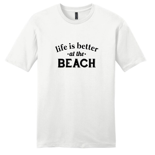 Life Is Better At The Beach T Shirt Unisex Summer Beach Nautical Vacation Quote Shirt