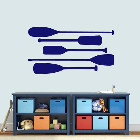 Vinyl Large Boat Oars Wall Decals Set
