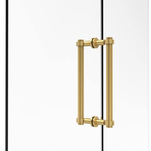 Allied Brass 12-inch Contemporary Back to Back Shower Door Pull with Grooved Accent