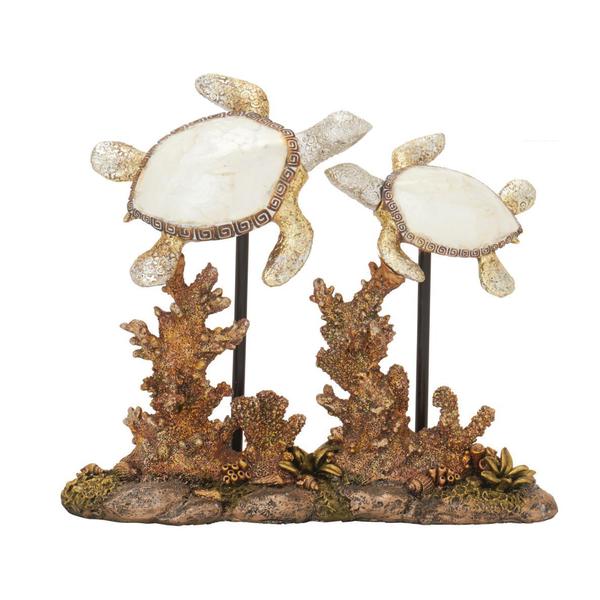 Studio 350 PS Double Sea Turtle 12 inches wide, 10 inches high