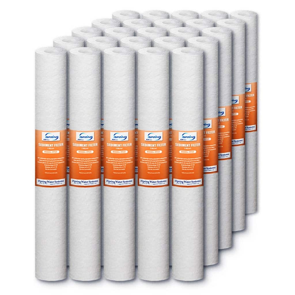 iSpring FP25X25 Polyester 5-micron 20-inch x 2.5-inch Sediment Filter Replacement Cartridges (Case of 25)