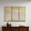 Madison Park Sandy Forest Taupe Gel Coat Canvas with Gold Foil Embellishment 3-piece Set