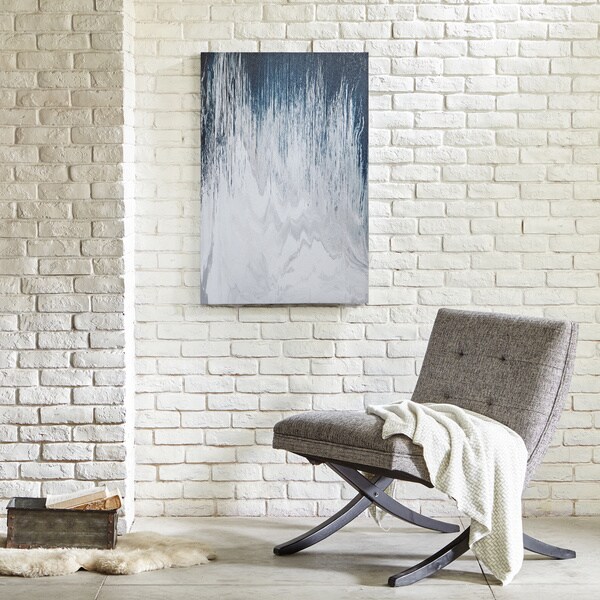 INK+IVY Abstract Navy Gel Coat Canvas Wall Art Free Shipping Today