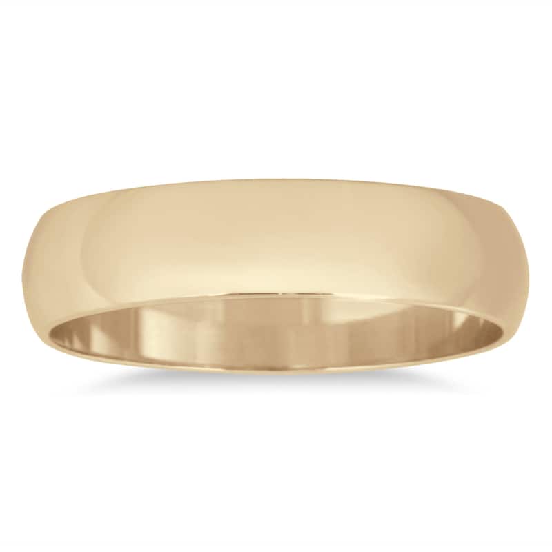 Marquee Jewels 4mm 10k Yellow-gold Domed Wedding Band - 10