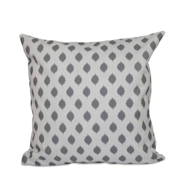 16 x 16-inch Cop-IKAT Geometric Print Outdoor Pillow