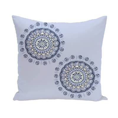 16 x 16-inch Sea Flower Geometric Print Outdoor Pillow