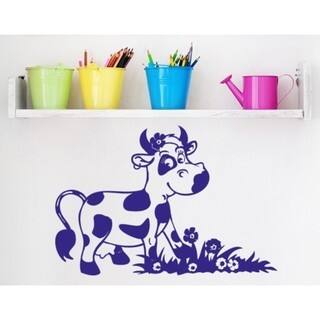 Happy Cow Vinyl Art Wall Decor Overstock 12013899