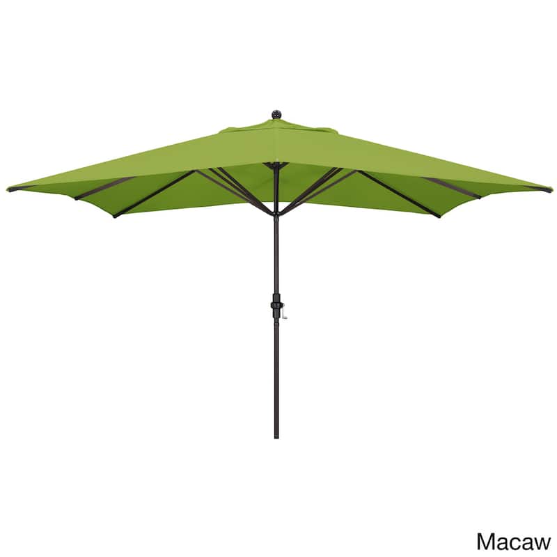 Newport Rectangular Crank Lift, Sunbrella Fabric Umbrella by Havenside Home, Base Not Included - Macaw