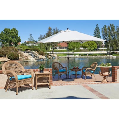 Newport Rectangular Crank Lift, Sunbrella Fabric Umbrella by Havenside Home, Base Not Included
