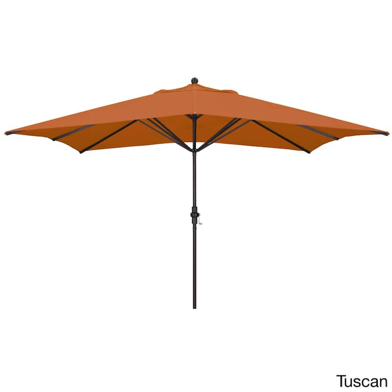 Newport Rectangular Crank Lift, Sunbrella Fabric Umbrella by Havenside Home, Base Not Included - Tuscan
