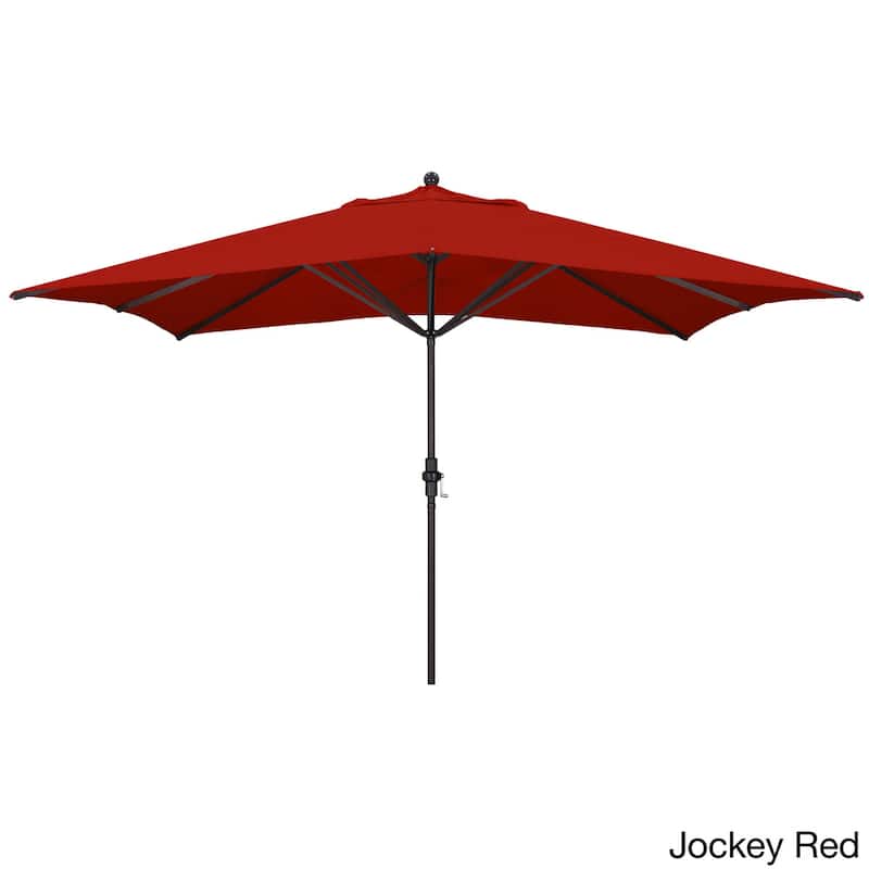 Newport Rectangular Crank Lift, Sunbrella Fabric Umbrella by Havenside Home, Base Not Included - Jockey Red