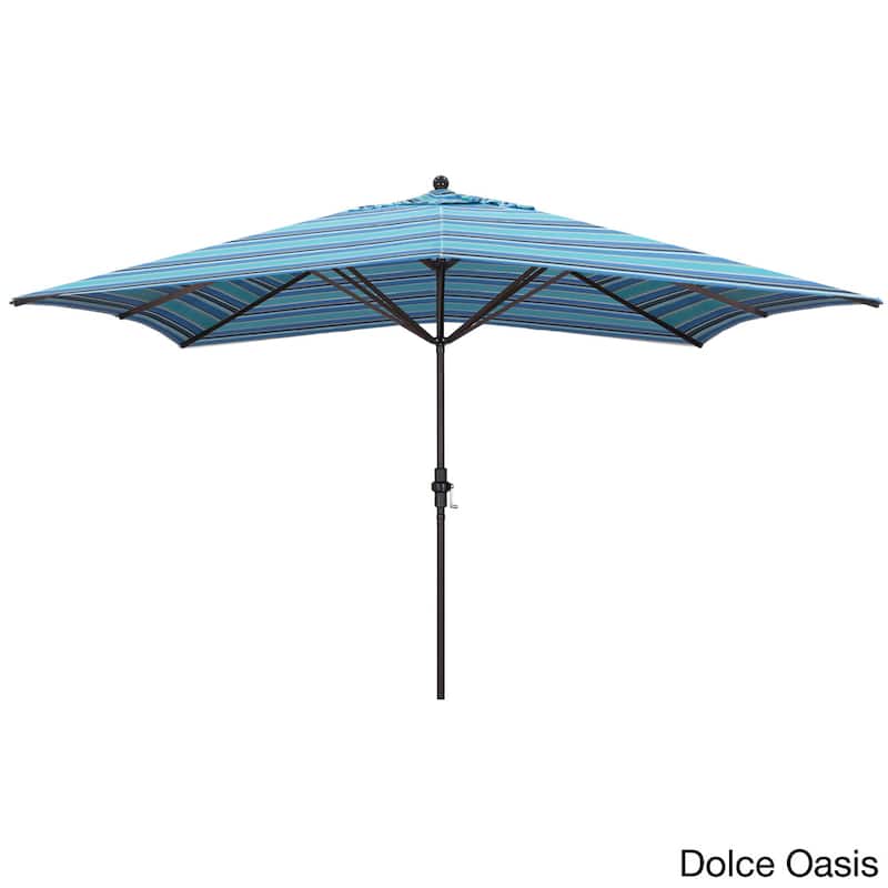 Newport Rectangular Crank Lift, Sunbrella Fabric Umbrella by Havenside Home, Base Not Included