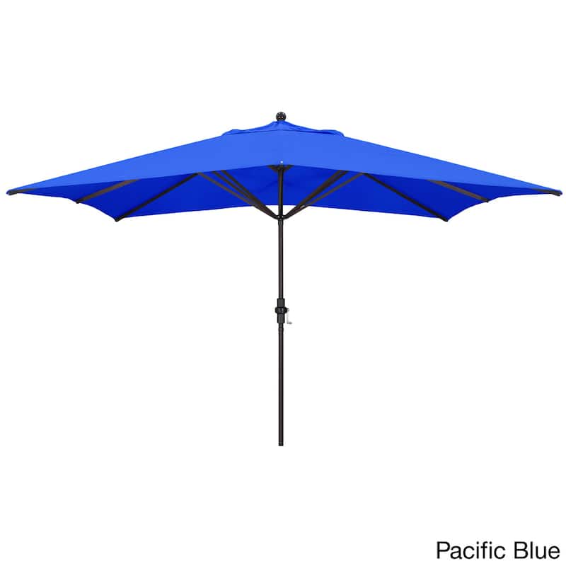 Newport Rectangular Crank Lift, Sunbrella Fabric Umbrella by Havenside Home, Base Not Included - Pacific Blue