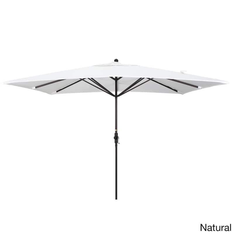 Newport Rectangular Crank Lift, Sunbrella Fabric Umbrella by Havenside Home, Base Not Included
