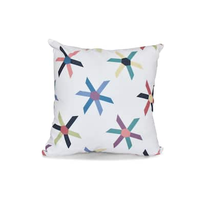 16 x 16-inch Pinwheel Pop Geometric Print Outdoor Pillow