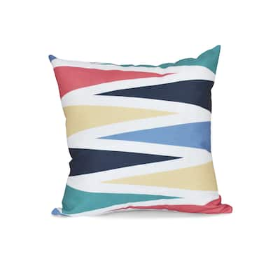 16 x 16-inch Backgammon Geometric Print Outdoor Pillow